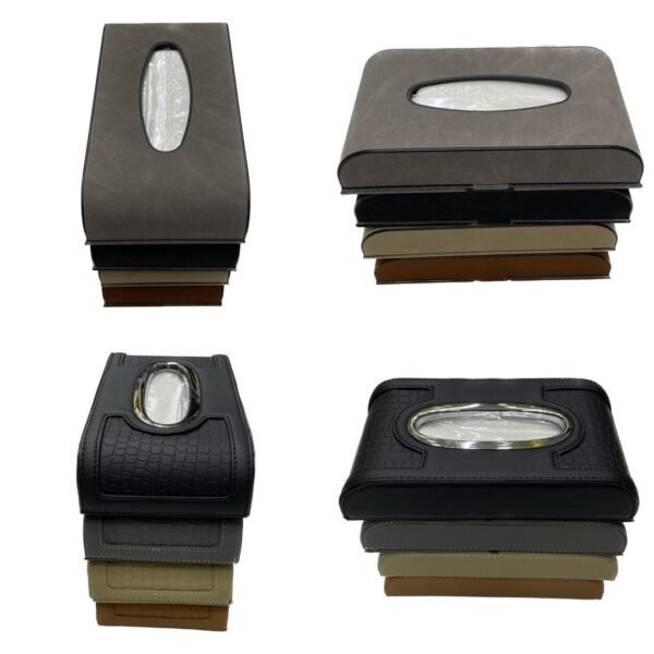 PU LEATHER CAR TISSUE BOX MULT COLOR - Image 4